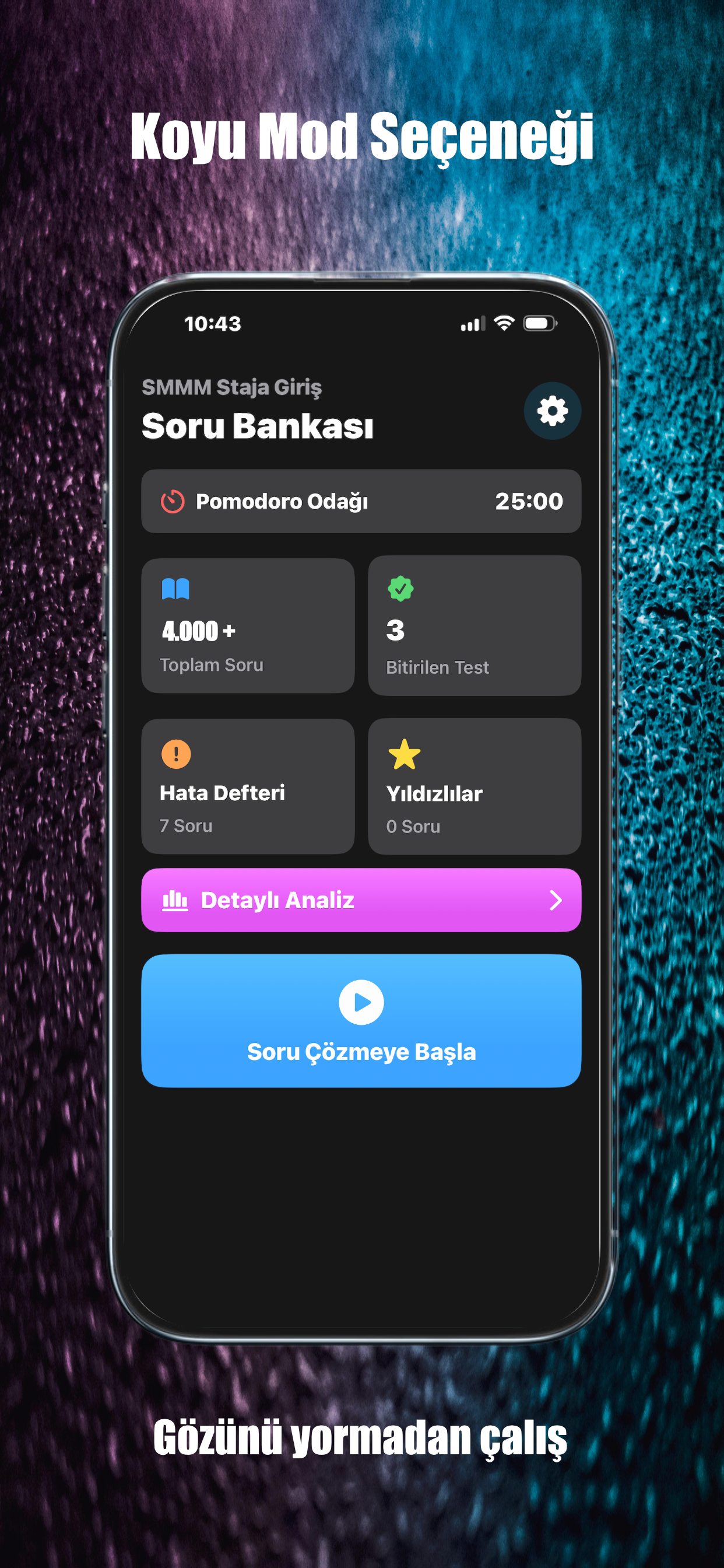 Koyu mod görünümü